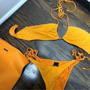 triangl Orange Terrycloth Bikini Set